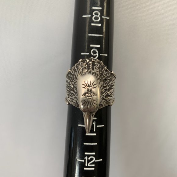 Gucci Anger Forest Eagle Head Ring In Sterling Silver - Picture 10 of 10